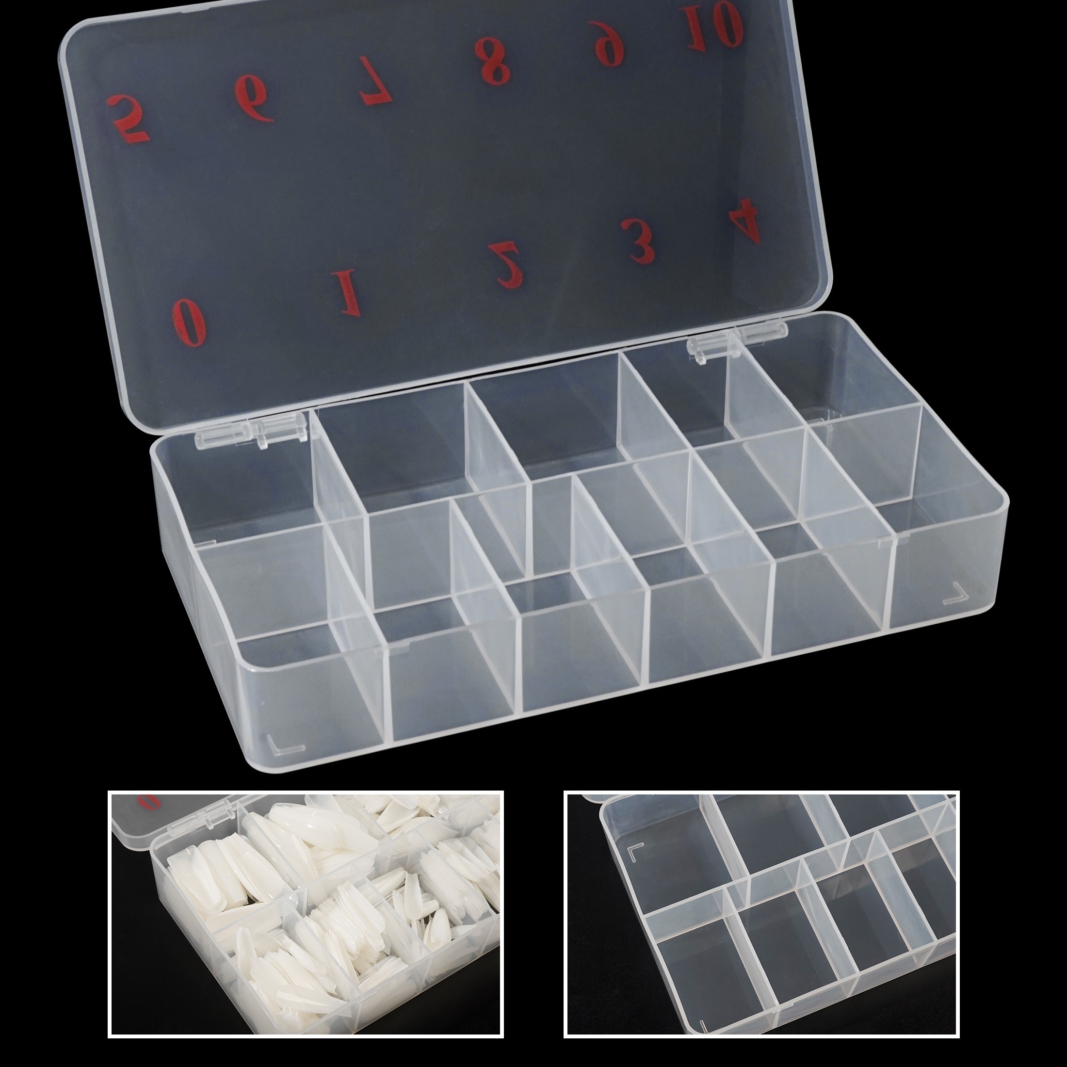 

1pc Box 10 Box, Art Box Plastic Box, Suitable For , Jewelry, Accessories