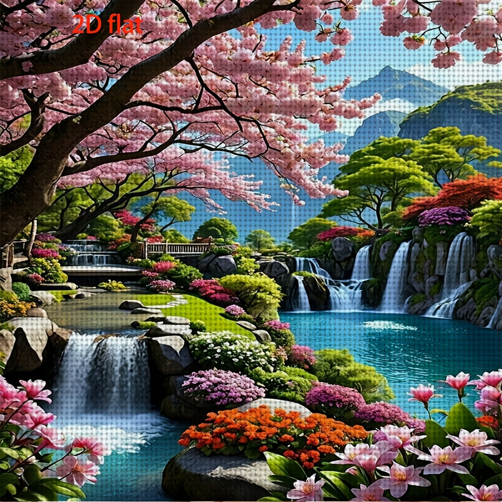 TEMU 1 Set - Kit de point de croix sur le thème de paysage de de , broderie, peinture décorative de point de croix 11CT, ensemble complet d'artisanat