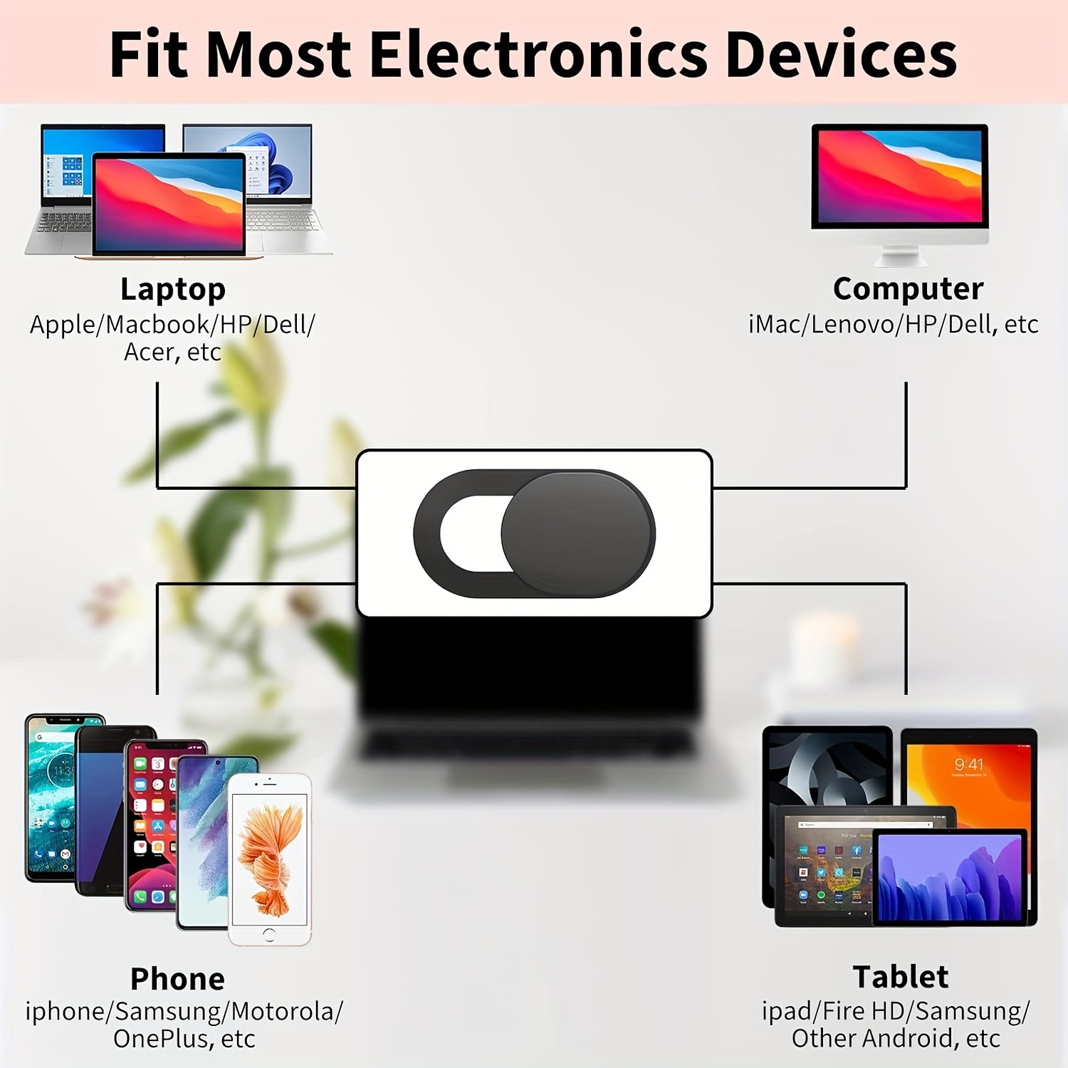 Webcam Protective Case (3 Pack), 0.08 Cm Slim Laptop Camera Cover Slideshow For IPhone IPad MacBook Pro Computer IMac Phone PC Accessories Camera Blocker Slider, Perfect For Privacy 3pcs