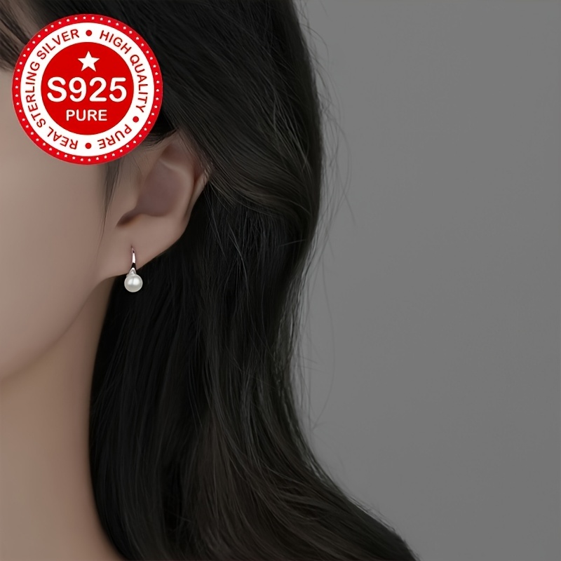 S925 Silver Earrings with Pearl & Shell Bead - Stylish & Versatile