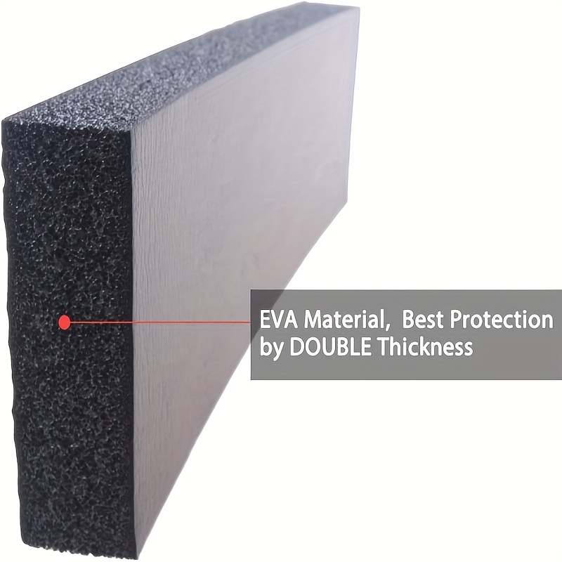4-pack Eva Foam Garage Wall Protectors, Self-adhesive Thick Waterproof Door Edge Guards, Universal Auto Door & Garage Door Anti-collision Strips With Tail Protection For Cars