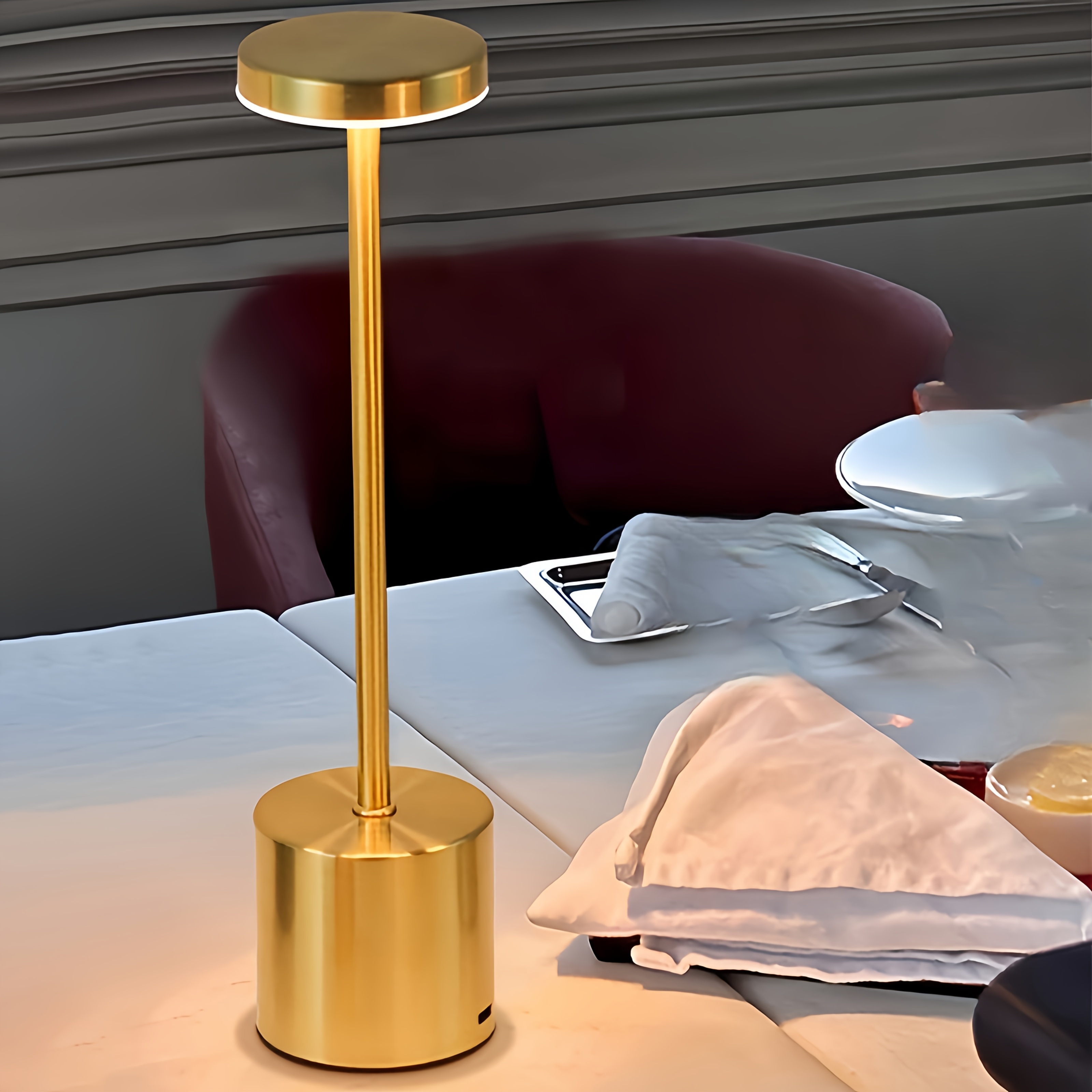 

Usb Rechargeable Led Desk Lamp, Decorative Atmosphere Light, With , For Living Room, Bedroom, And Room Types, Perfect Gift For