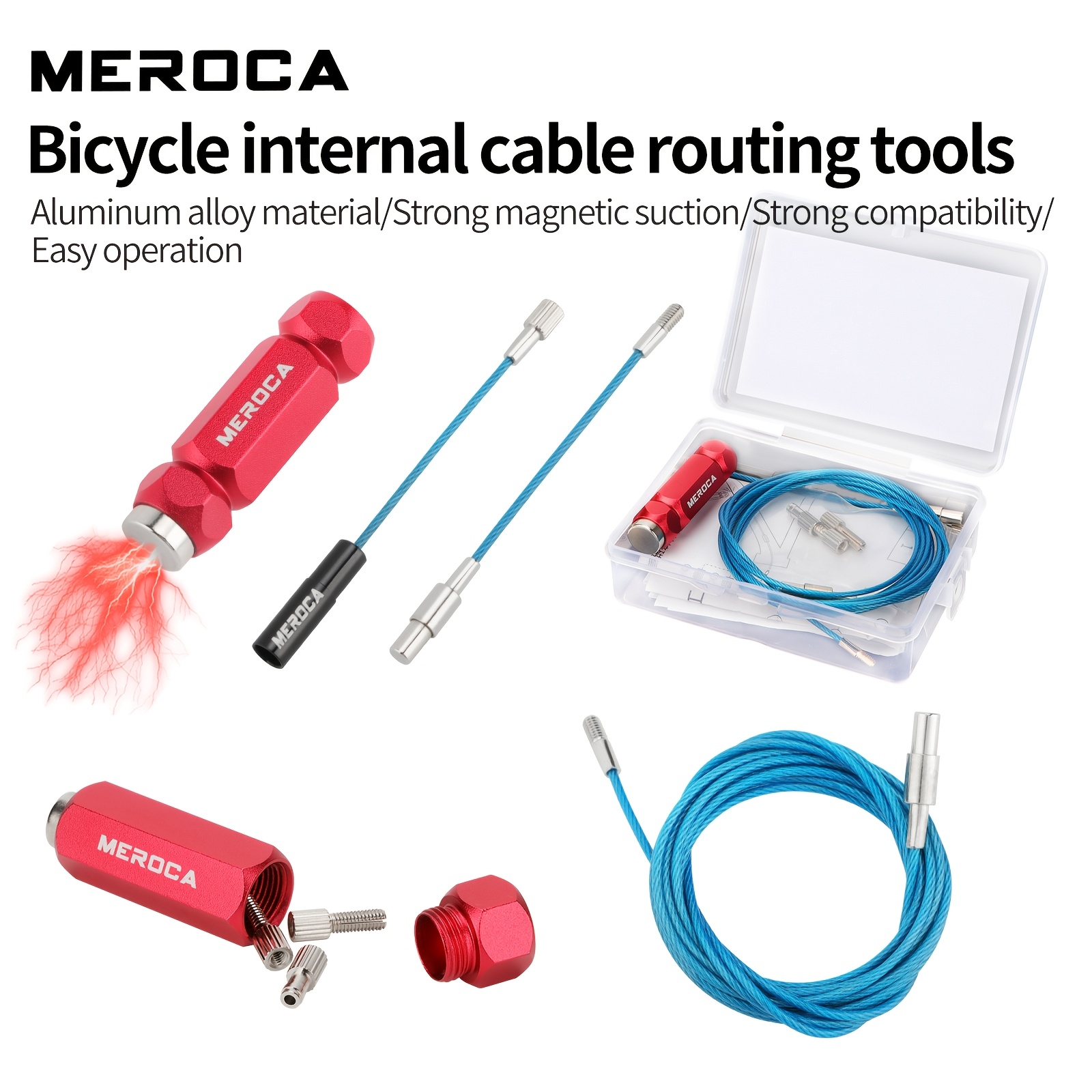 

Bicycle Universal Internal Wiring Tool Aluminum Alloy Carbon Fiber Frame Cable Tube Oil Pipe Installation Magnet Lead Wire Threading