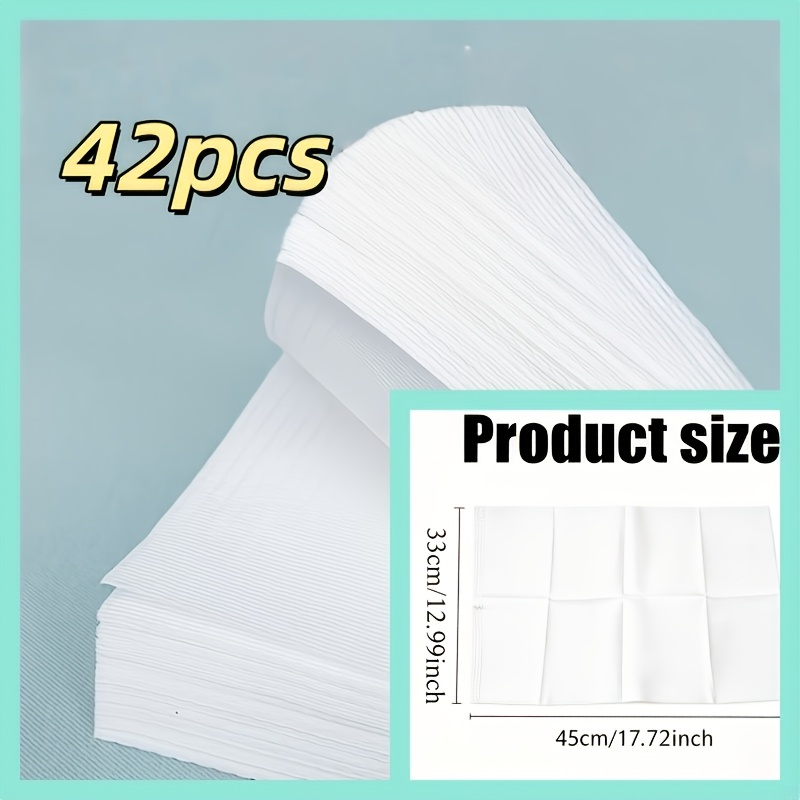 TEMU 42pcs Tapis de Table de Tatouage Jetables - Papier pour Nail Art et Tatouage, Surface Texturée, Fournitures de Salon Professionnelles, Lingettes