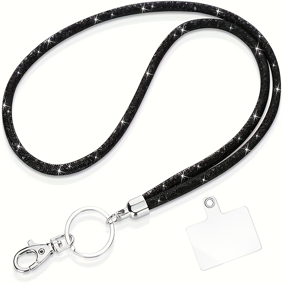 TEMU 1pc Upgraded Shiny Hanging Rope, Fashionable Accessories For Work Id, Chest Badge, Keychain Hanging Neck, Elegant Phone Hook, Bracelet Keychain,