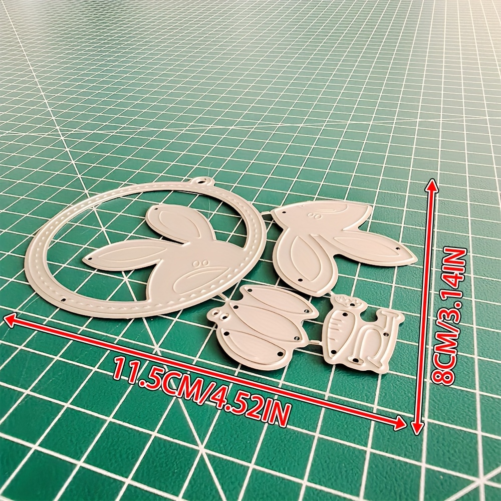TEMU 1pc Easter Bunny Metal Cutting Die, Decoration Embossing Die Cut, Greeting Card Making Template, Suitable For Album Card Making, Handmade Card