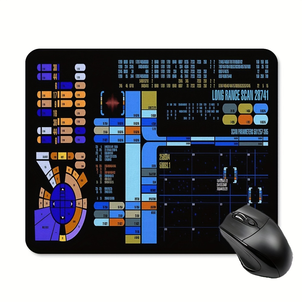 

Sci-fi Console Design Mouse Pad, Thickened Non-slip Rubber Base, Long-range Scan Graphic, 9.45 X 7.9 Inches, Durable Office Desk Accessory, Ideal Gift For Colleagues