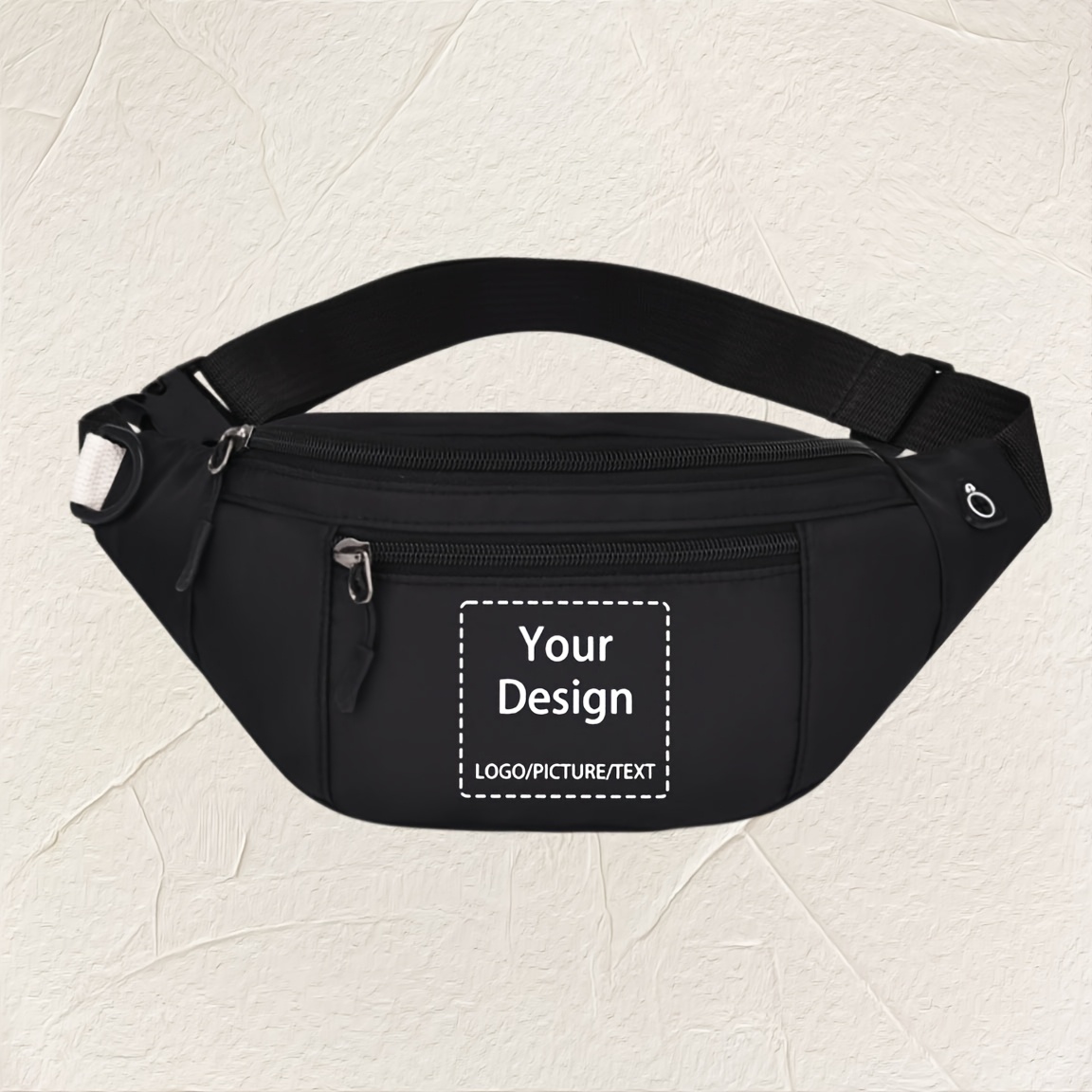 TEMU Sac banane et sac de poitrine à LOGO personnalisable pour sports de , cyclisme, salle de sport - Sac bandoulière unisexe avec impression ,