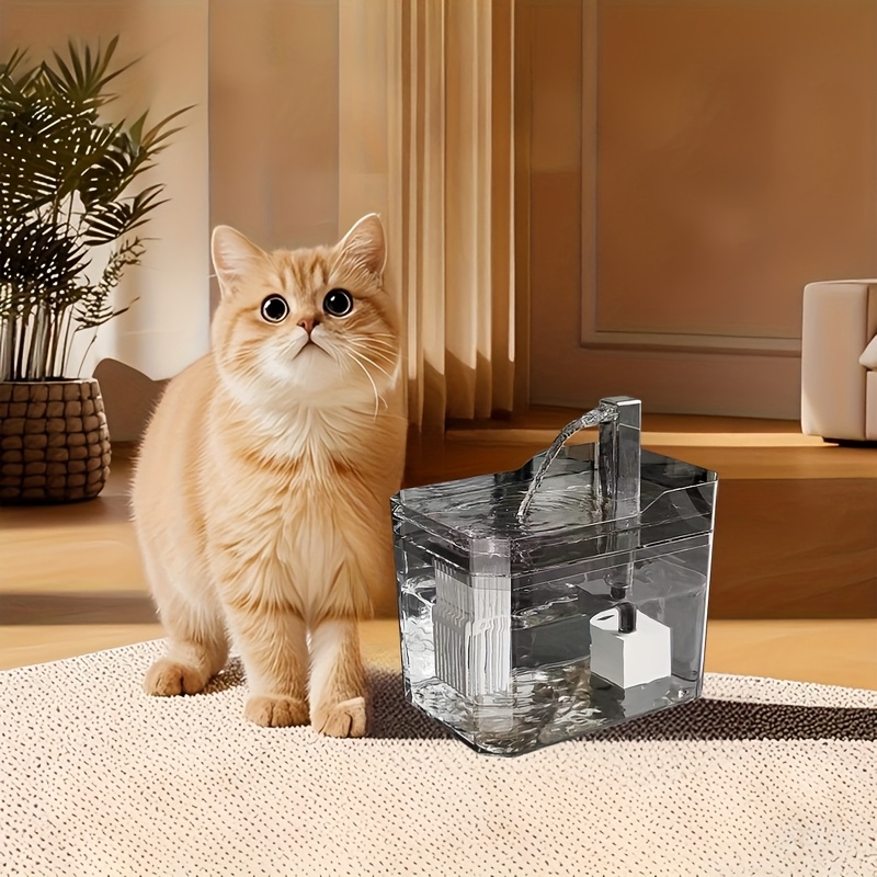 TEMU Smart Cat Water Dispenser Pet Water Dispenser Automatic Cat Water Dispenser Dog Water Dispenser, Silent Operation, Usb Powered, Safe And