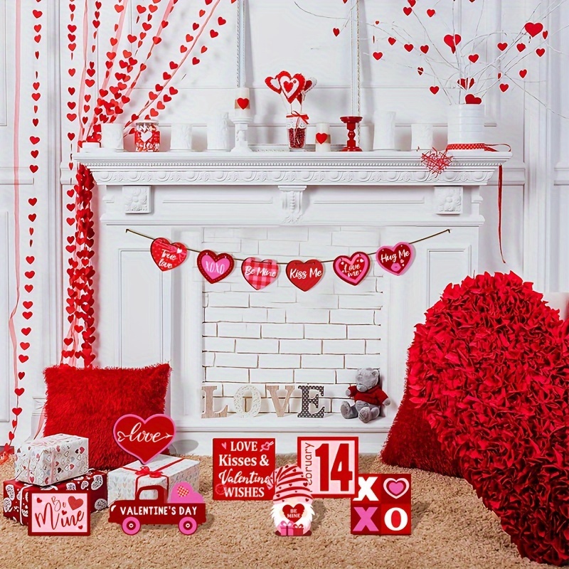 Wooden Heart, Heart Decor, Valentines Decor, Valentines Tiered Tray, Wood  Heart, Hearts, Pink Hearts, Red Hearts, White Hearts, Valentines 