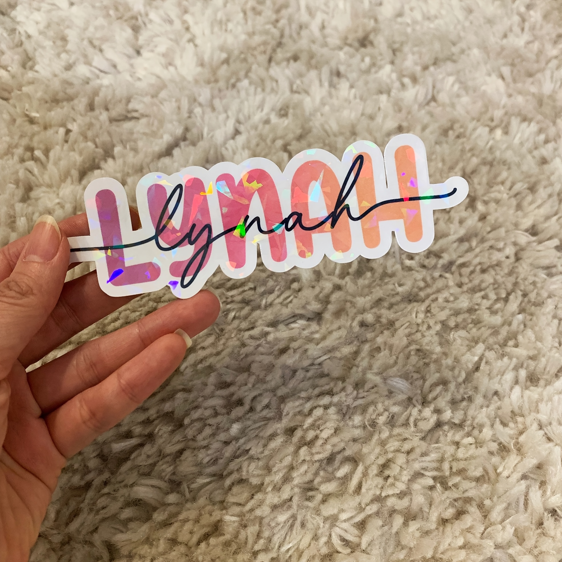 Image of Sticker, Name Custom Sticker (holiday Wedding) Personalized Sticker Set Mobile Laptop Cup Sticker Holiday Theme Diy Sticker (valentine's Day Easter)