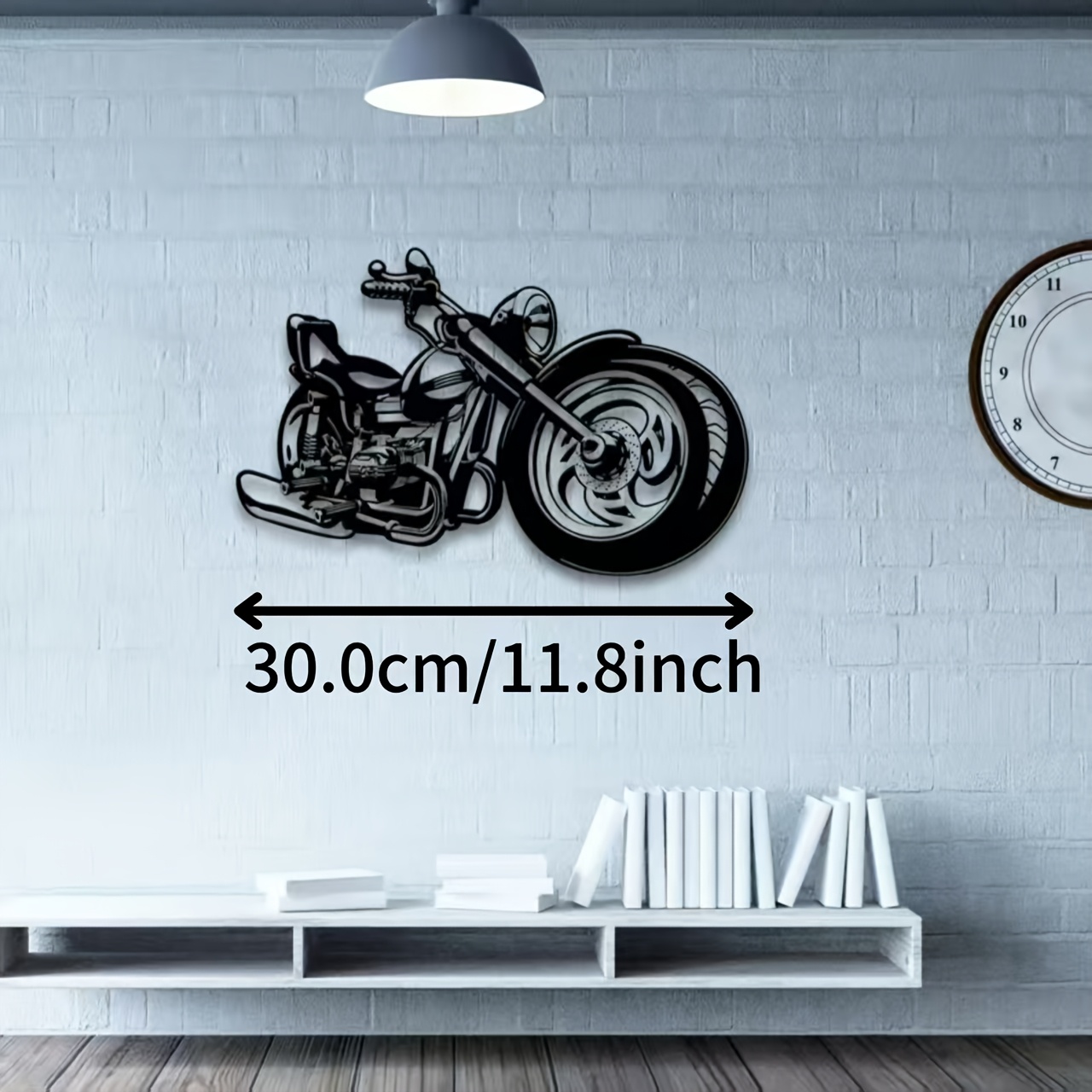 TEMU 1pc Motorcycle Metal Wall Art Decor - Unique Handmade Bicycle Gift - Industrial Home Wall Art For Garage, Office, Decorations, Home Decor, Scene