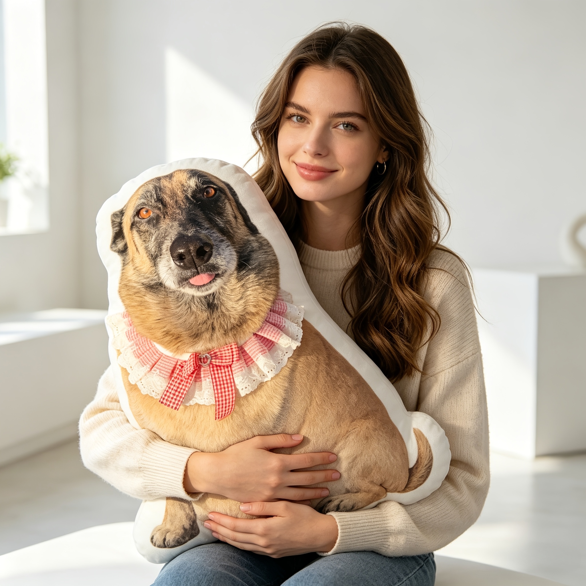 Custom Double-sided Pet Photo Pillow - 3d Printed Suitable For Cats, Dogs, Rabbits - Plush Cushion With Your Own Picture - Memorial Gift For Bedside Decor,, Or Pet Loss Sympathy -