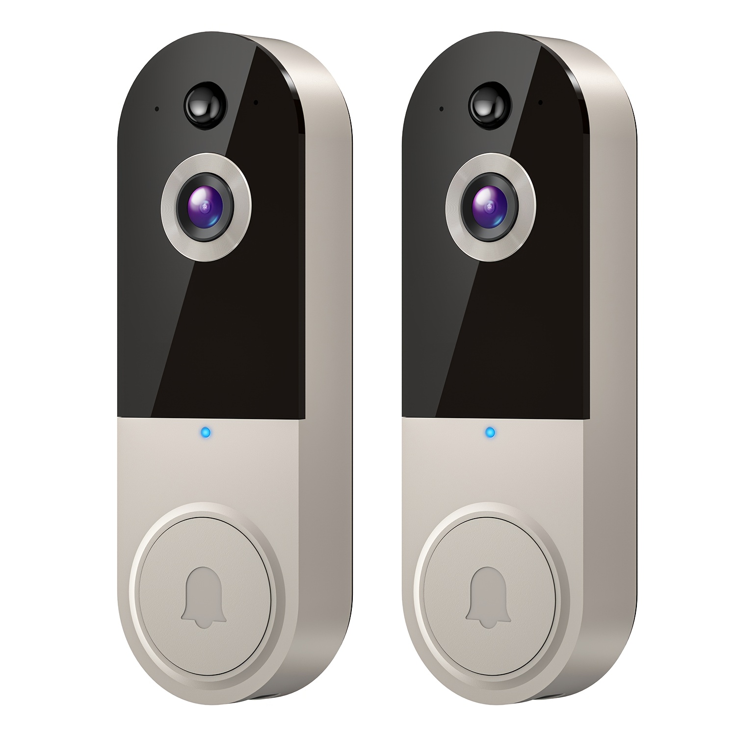 TEMU 2pcs Wireless Video Doorbell Camera, Ai Smart Wireless Video Doorbell, Doorbell Camera Wireless, 2-way Talk, Night Vision, Wireless Video