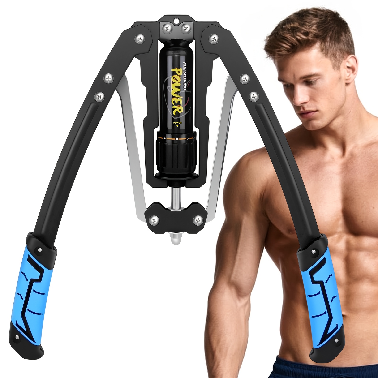 Power Exerciser (10-200kg), Portable Power Twister, Black, For Arm, Forearm, Biceps And Chest Strength Training - , Power Twister, Arm Exerciser, Expander