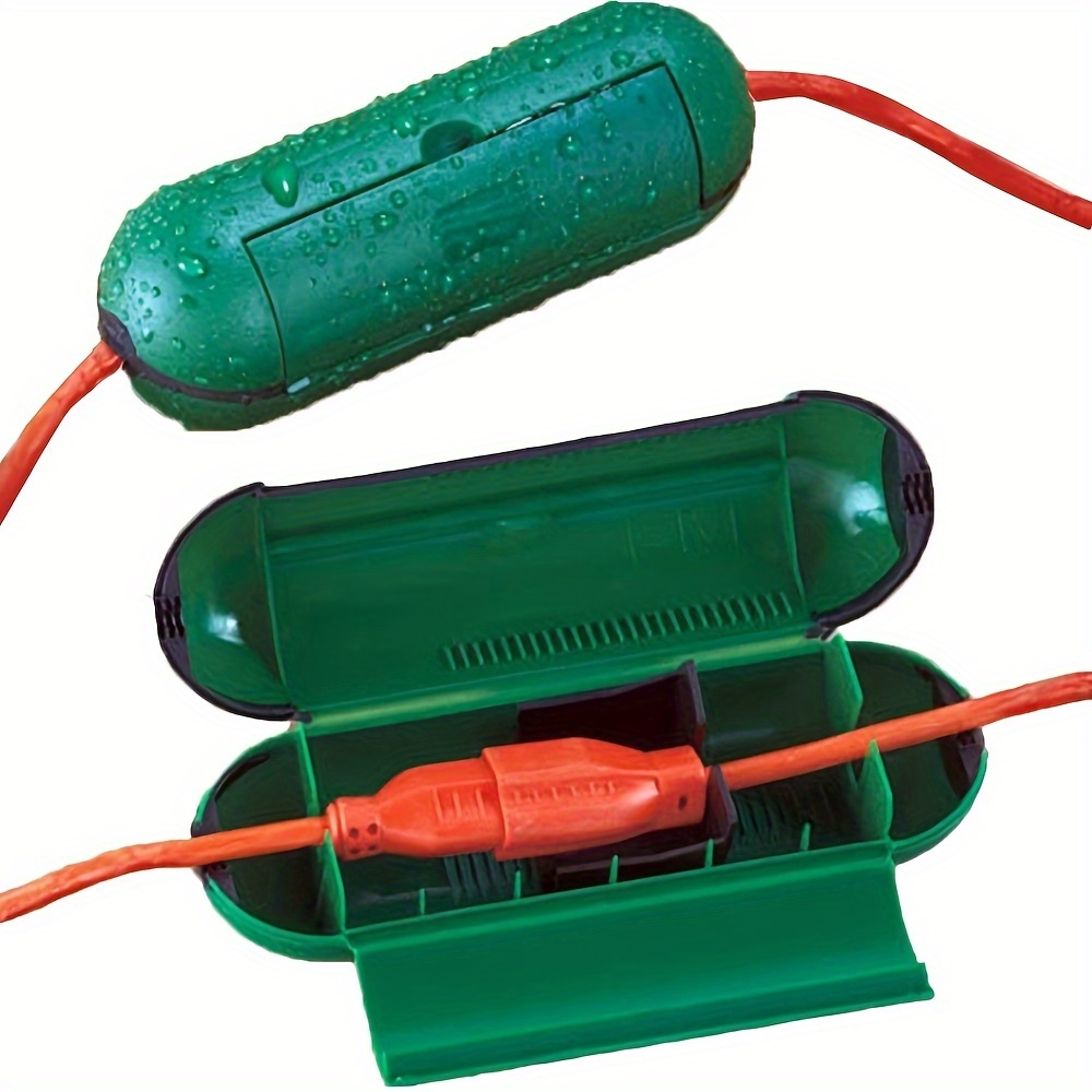 

Weatherproof Outdoor Extension Cord Safety Cover - Plastic, Electrician-grade Waterproof Connector Box