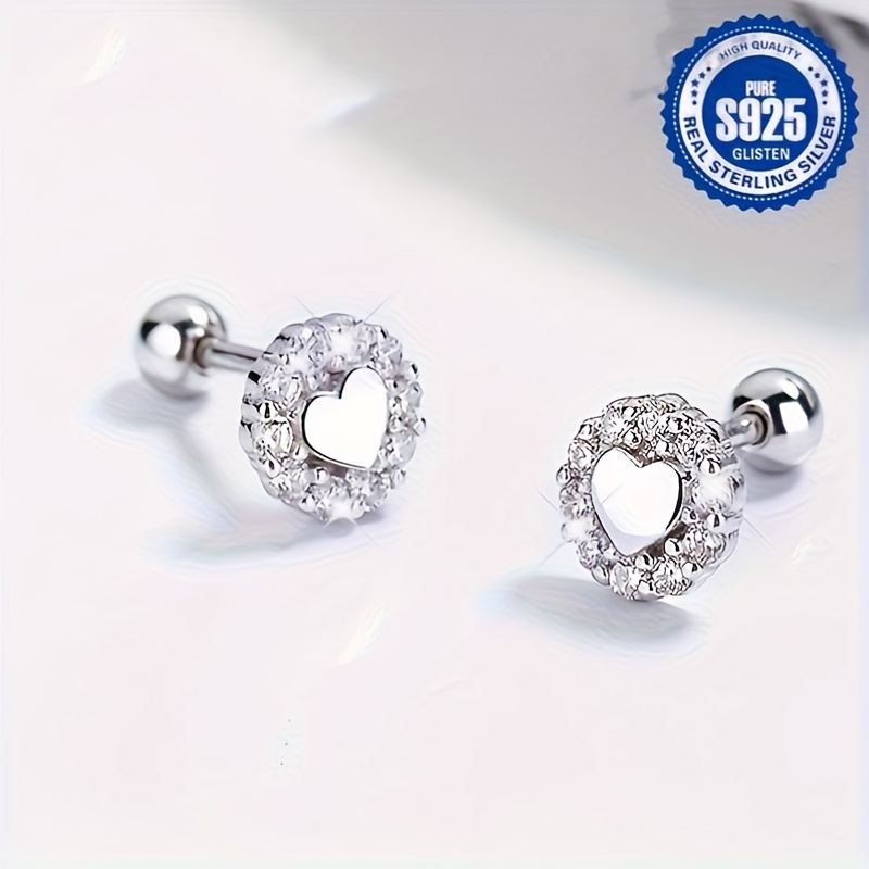 

925 -shaped , Hypoallergenic, , , Ear Piercing Jewelry For Women,