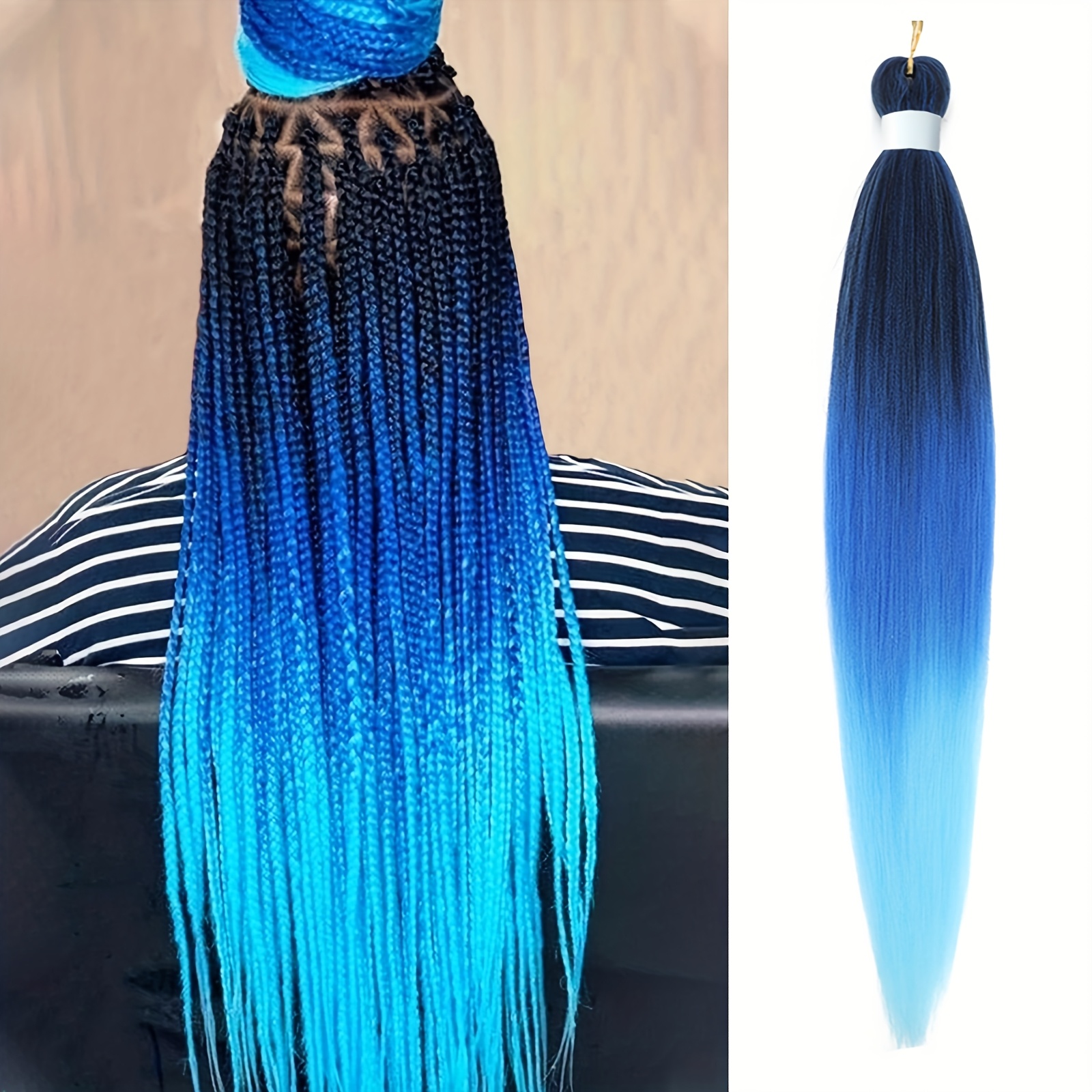 Image of Y2k Festive Cos Colorful Dress Up Wigs For Christmas And Halloween Synthetic Braided Hair Extensions: Pre-stretched Texture For Crochet Braids, Box Braids - Suitable For Hot Water