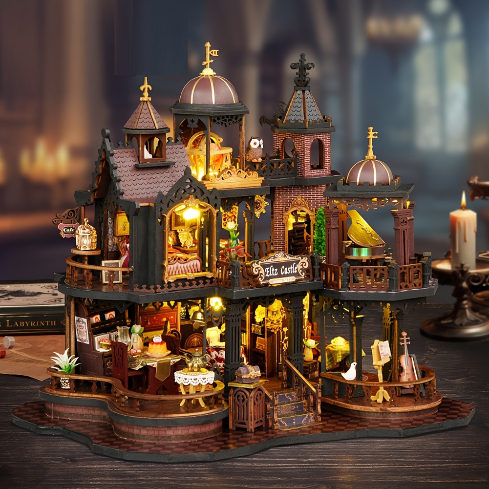 diy book nook kit handcrafted miniature dollhouse 3d - Temu