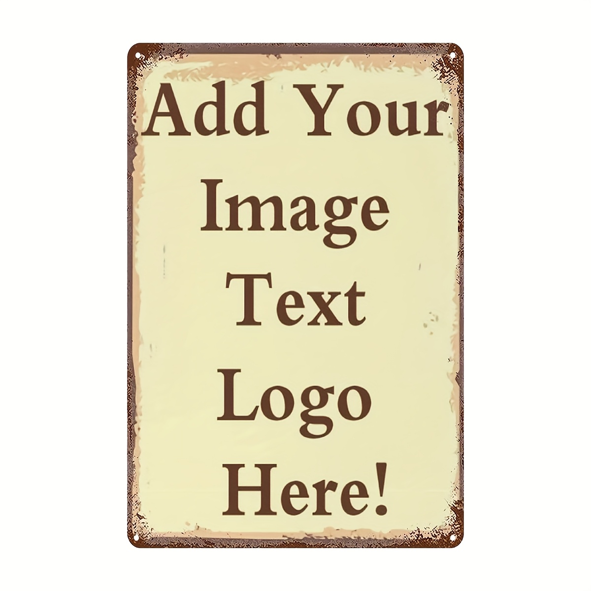 TEMU Panneau Métal Rétro Personnalisé - 8X12 pouces, Photo Personnalisée avec , Décoration Murale d'Art en Aluminium Style Rustique, Convient pour
