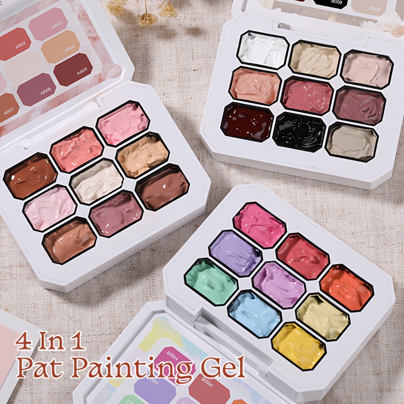 TEMU Ur Sugar 3pcs 4in1 Pat Ombre Gel Nail Polish Easy Gradient Painting Gel For French Nail Manicure Solid Varnishes Paint Art Gel
