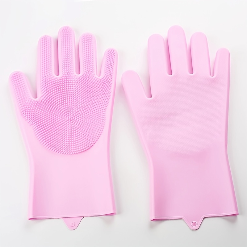 TEMU Multi-functional Dishwashing Gloves - Reusable, Suitable For Kitchen, Bathroom, And Patio | Durable, Hygienic, And Non-slip Design With Cleaning