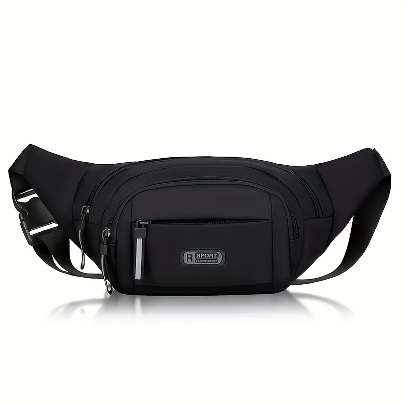TEMU Zippered Crossbody Bag - Lightweight And Compact Waist Pack Or Shoulder Bag, Multi-compartment Design Suitable For Men And Women, An Essential
