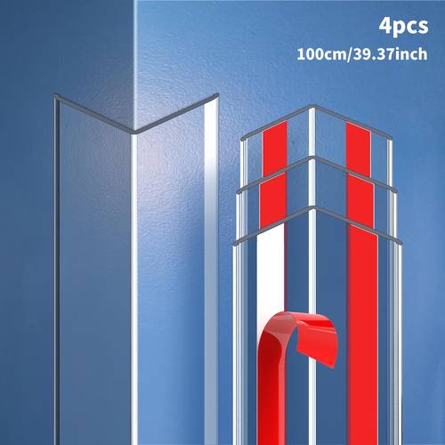 4pcs clear self wall corner protector walls edge protector wall corner guard furniture corner edge safety bumpers cover pointed furniture 4 sizes