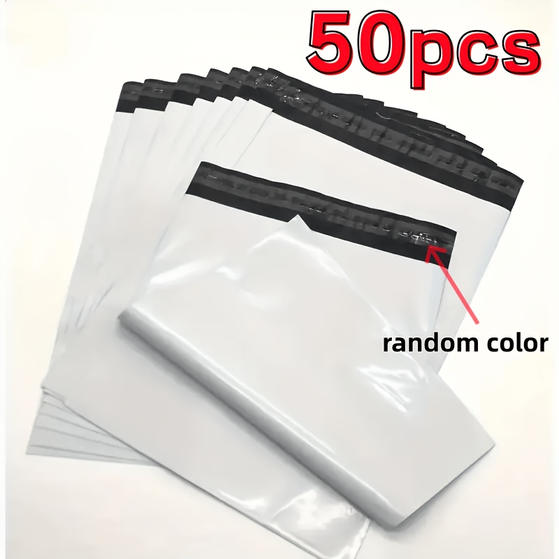 E-shop 50er-Pack selbstklebende weiße -Versandtaschen – selbstversiegelnde Versandbeutel | Strapazierfähiges PE-Material | Versandzubehör aus Material