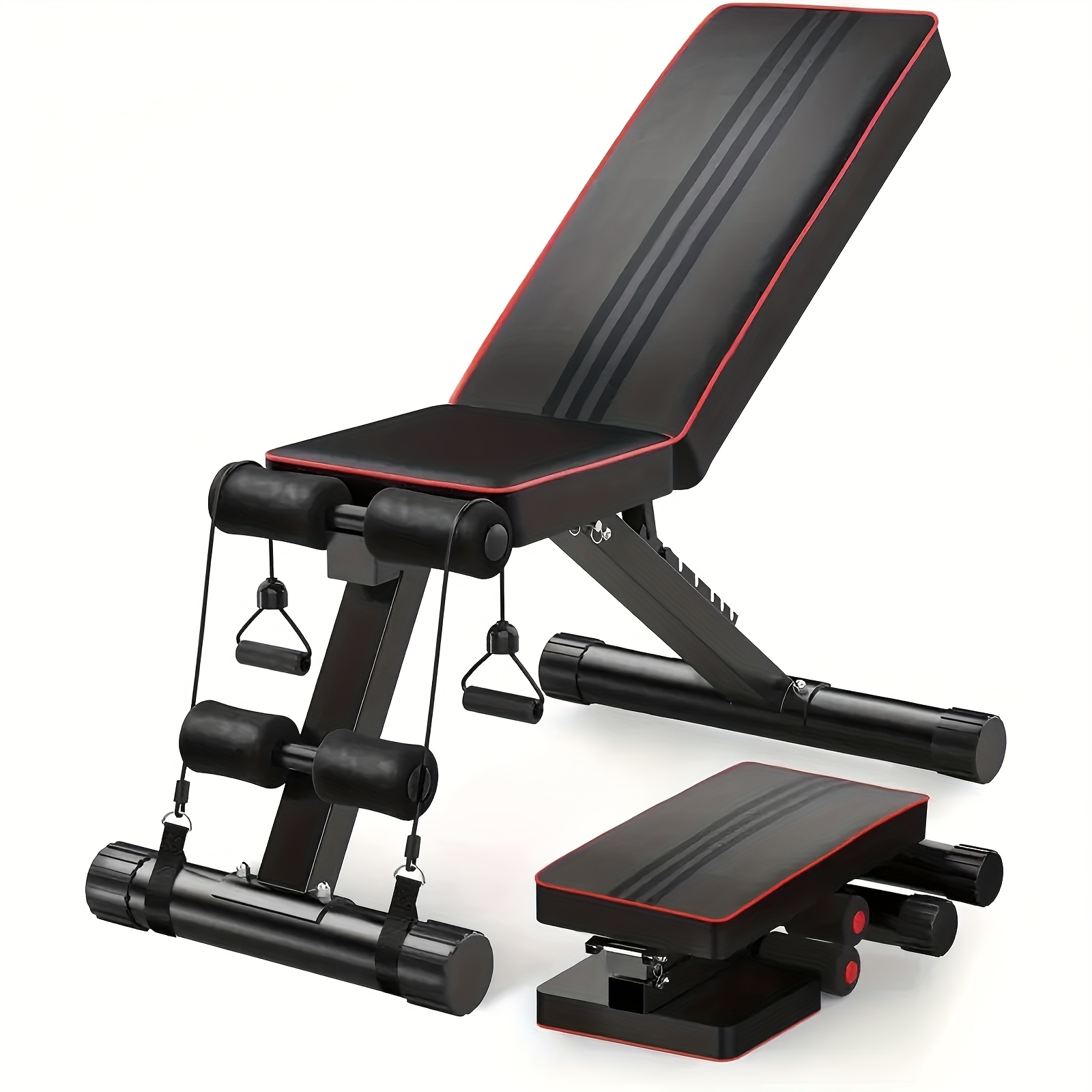 TEMU Banc d'entraînement pliable et réglable pour la musculation, idéal pour le développé couché, les soulevés de terre et les exercices de gym à