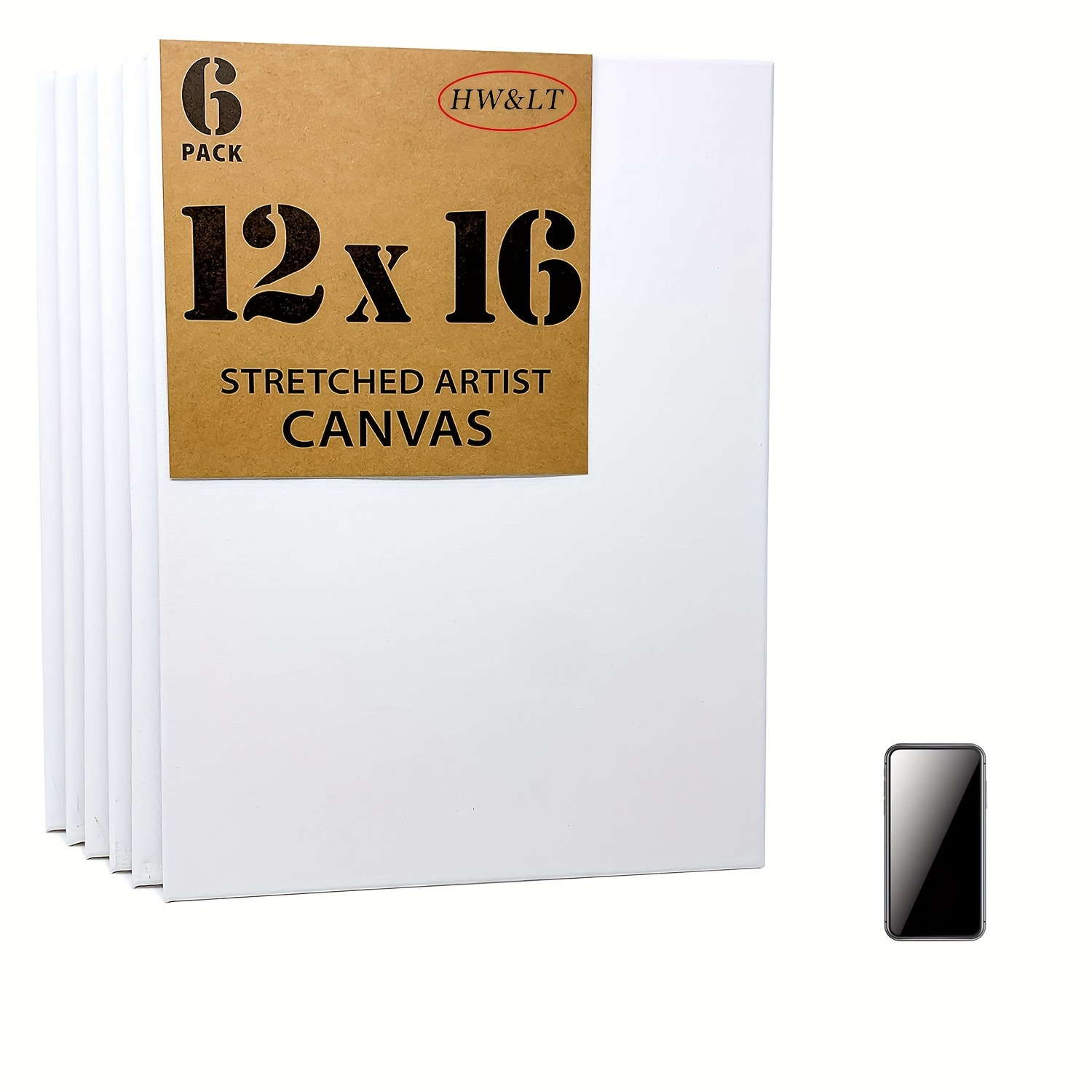 

Stretched | 12*16inch | 6- , Painted And Ready To Art Supplies For Acrylics, , Wet And , 100%