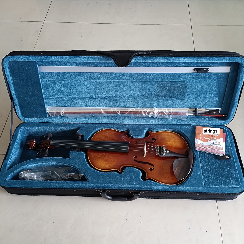 バイオリン1/2サイズ 弦弓肩当て松脂ケース付き バイオリン バイオリン 4⁄4