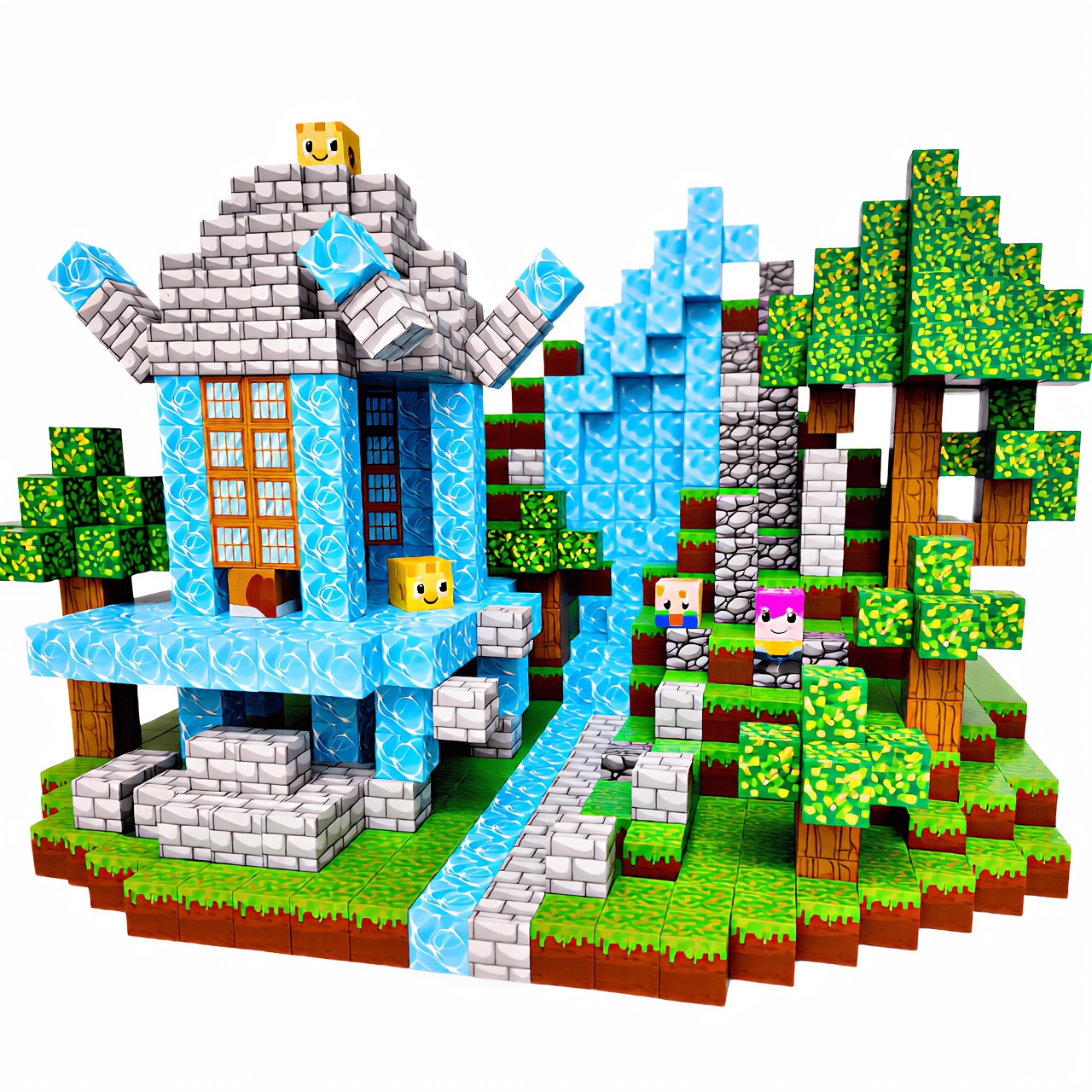 100pcs 3D Stacking Blocks DIY Kit for Creative Play