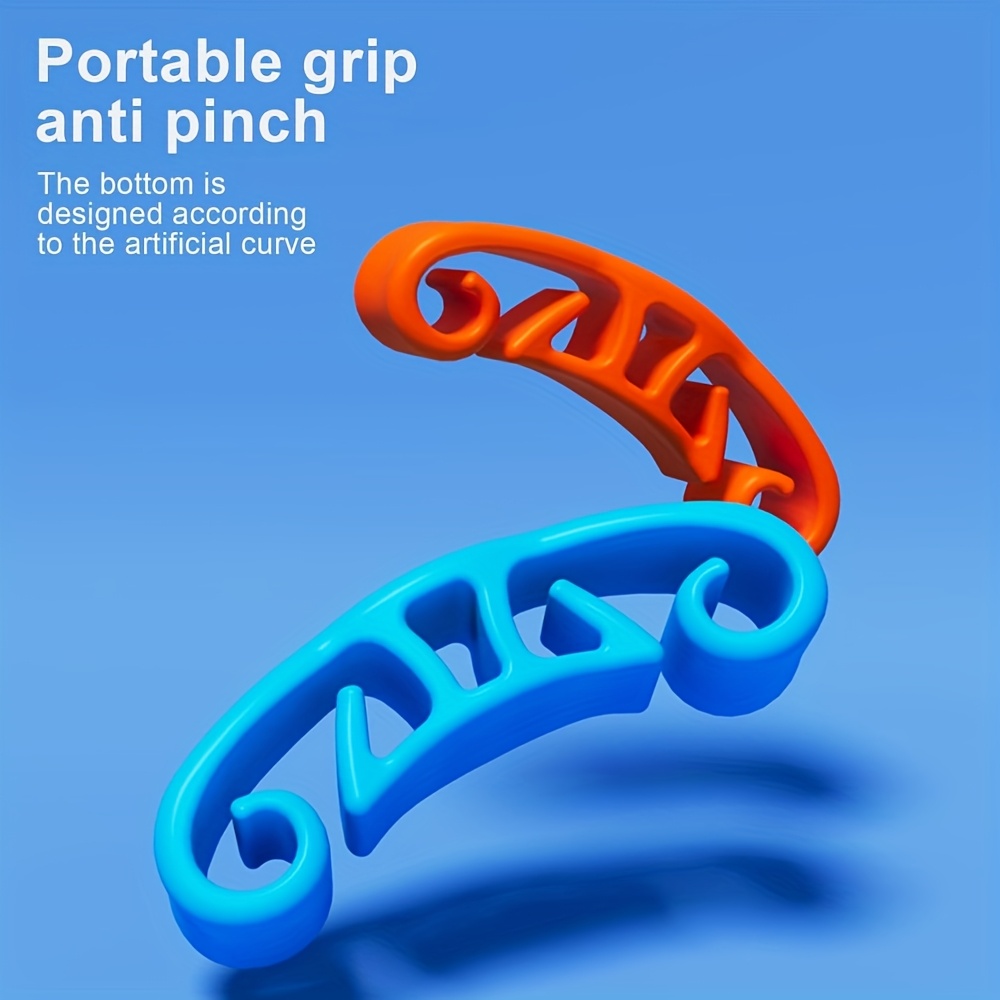 1 Pack Blue Plastic Grocery Bag Carrier with Soft Cushion Grip - Shark Tank Style, Easy-Handle Shopping Bag Organizer for Easy Carrying and Storage, Shopping Bag Carrier, Durable Bag Holder