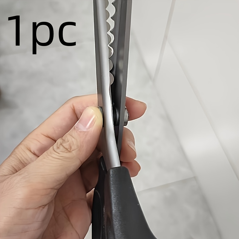 TEMU 1/3pcs Arc Scissors - Professional Stainless Steel Scissors - Fabric, Bend Scissors, And Clothing Sawtooth Cutting Scissors - Metal Sewing Tools