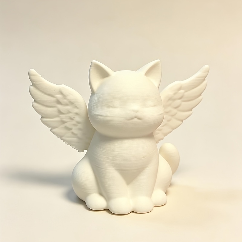 TEMU Adorable Cat Shape Tabletop Decor Ornament, Figurine For Desktop And Household Display, Gifting Option, Halloween Xmas Seasonal Home Decoration