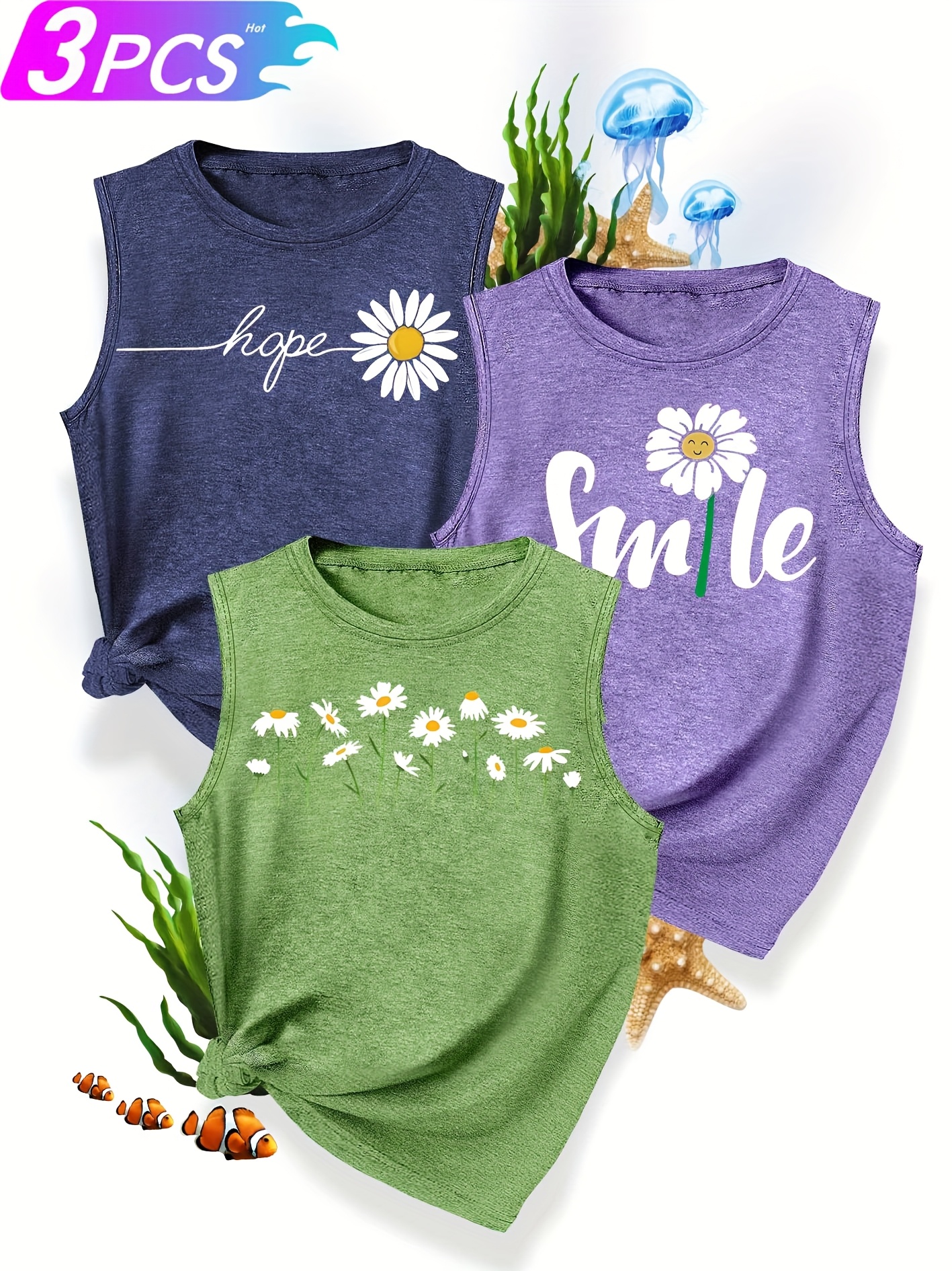 3pcs conjunto hermana serie flores estampado moda retro Temu