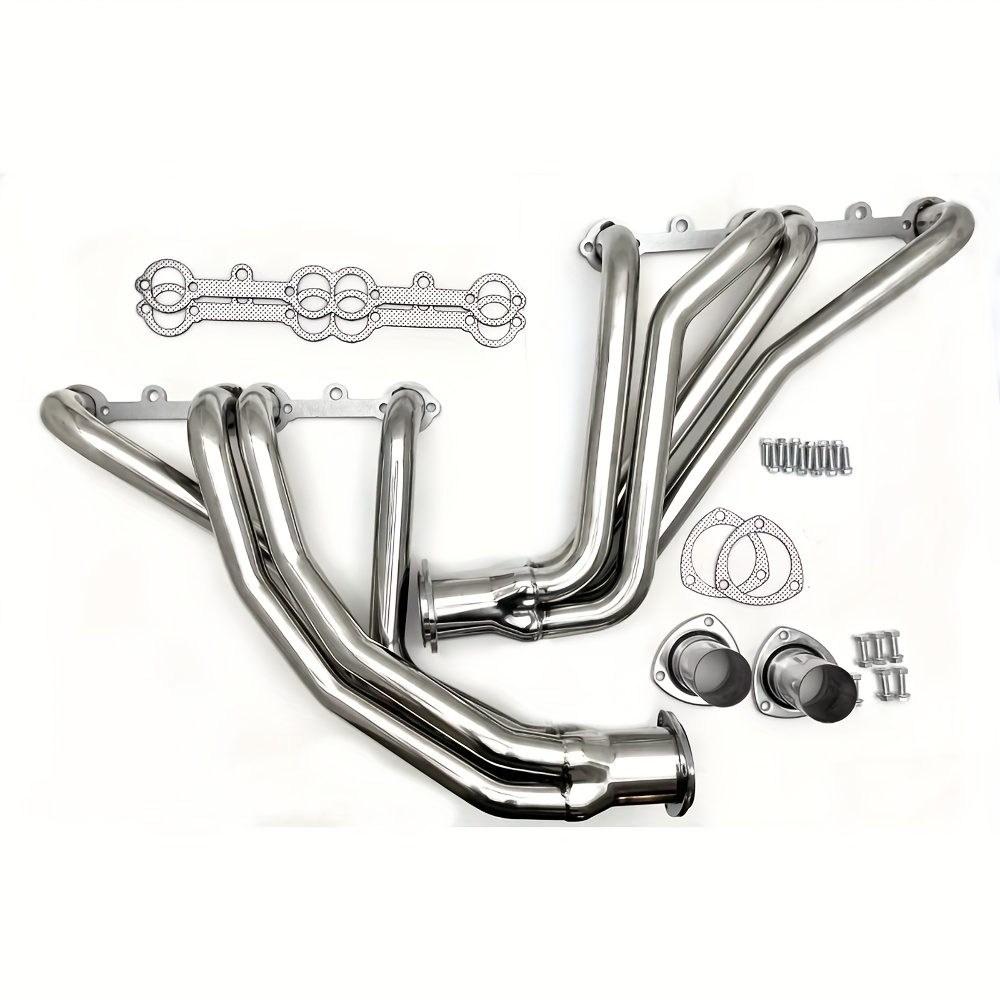 TEMU Stainless Steel Long Tube Racing For Blazer 1969-1991 C10 Pickup 1967-1986 C20 C30 K10 K20 K30 1967-1986 V8 283 302 305 307 327 350 400 Sbc