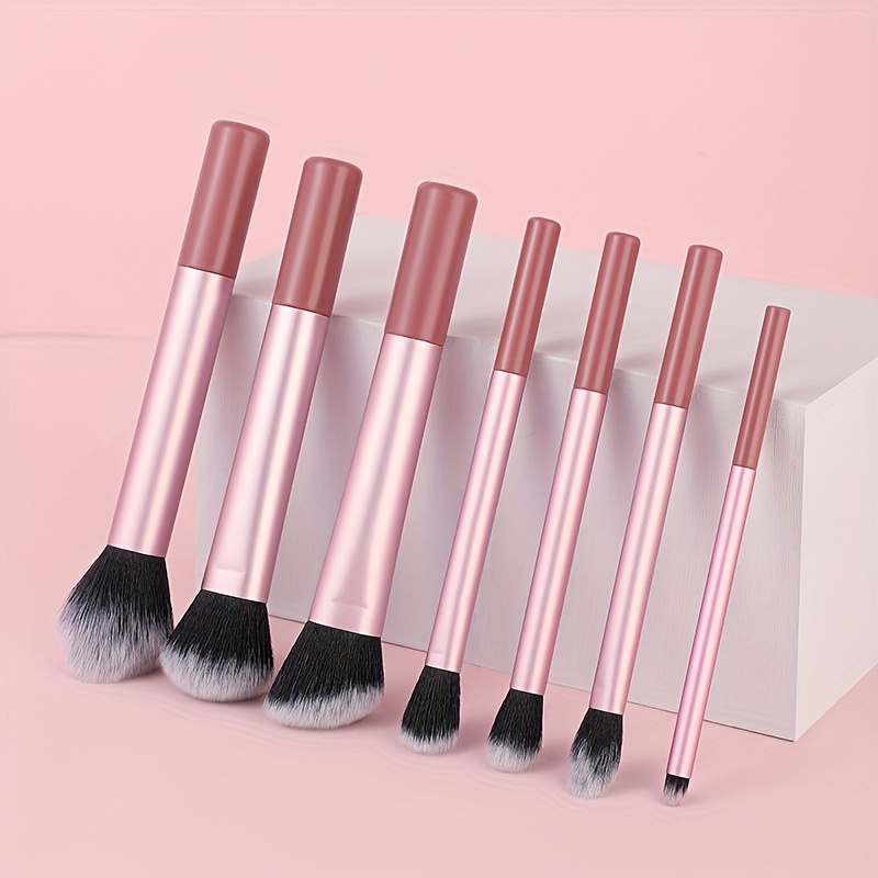 6/7/17pcs Professional Makeup Brush Set, Including Blush, Powder, Concealer, Eye Shadow Brushes, Complete Cosmetic Tools, Ideal For Travel And Gift