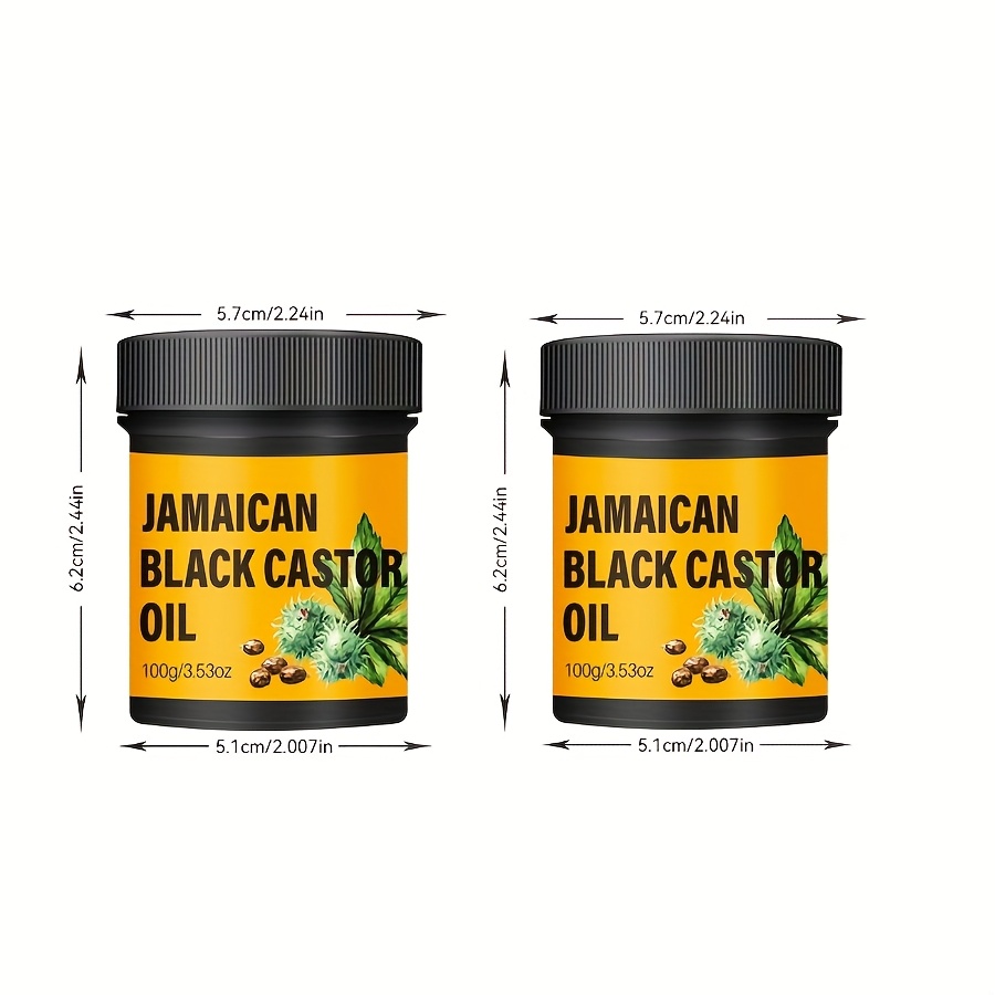 TEMU 2pcs Of Pure Cold-pressed Black Castor Oil, Moisturizing And Strengthening Hair, Volumizing Hair And Promoting Scalp Health, Suitable For Hair, Eyelashes And Eyebrows, Unisex