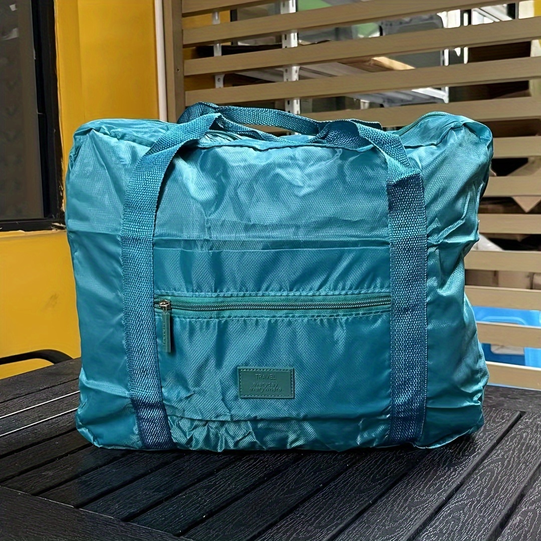 Image of 1pc Collapsible Travel Duffel Bags, Spacious Luggage Bag, Portable Travel Bag, Tote Bag, Ideal For Overnight Stays, Vacations, Shopping, , , And Gym Use