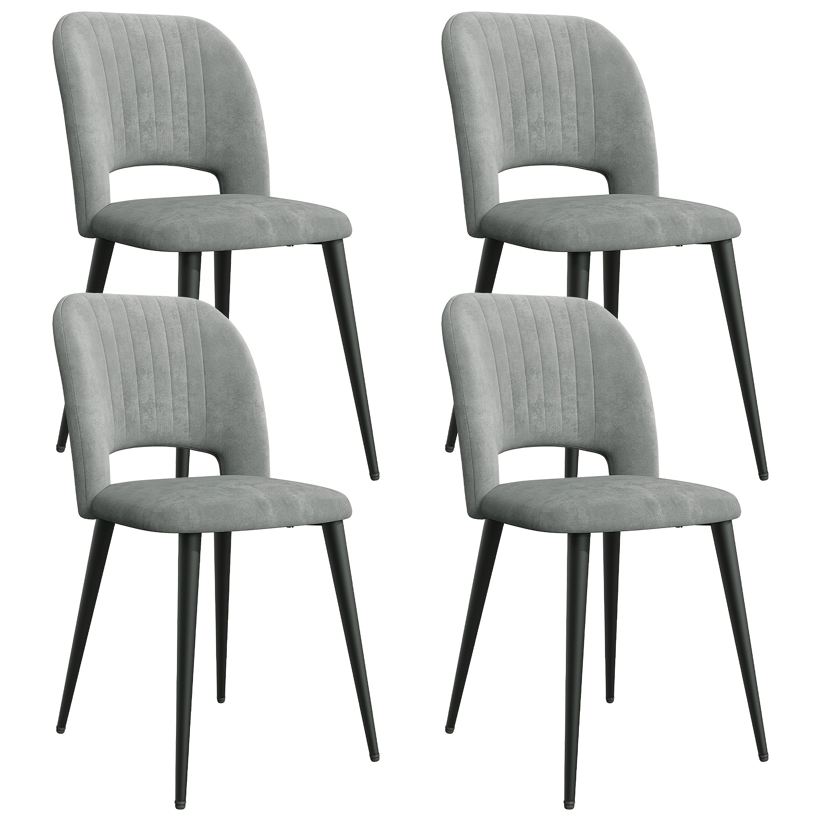 A Set Of 4 Velvet Dining Chairs That Are As Comfortable As Clouds – Luxurious High-back Cushioned Seats In , Perfect For Restaurants, Hotels, And Home Kitchens