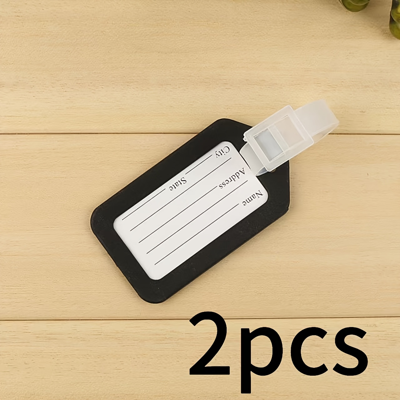 2pcs Plastic Pp Luggage Tag Airplane Travel Boarding Pass Name Travel Bag Key Tag Card Classification Label