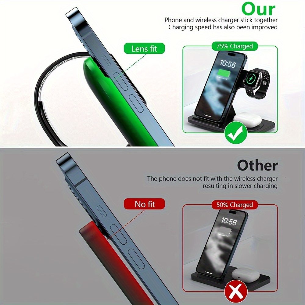 Wireless Charger Iphone Es Compatible Con Carga Inalambrica YW