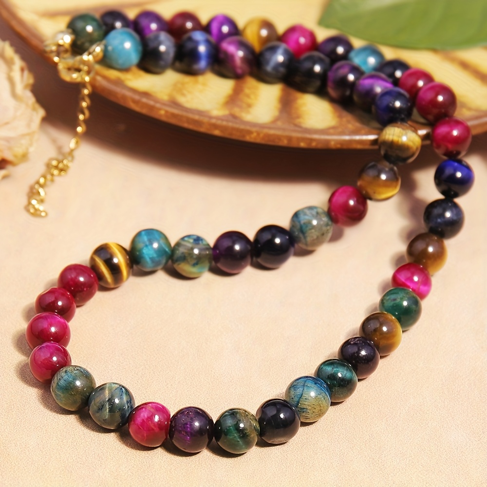 E-shop Naturstein . Neue Frühlings- und Sommerfarbe Achat Handgefertigte Damenmode Halskette Tägliches Geschenk