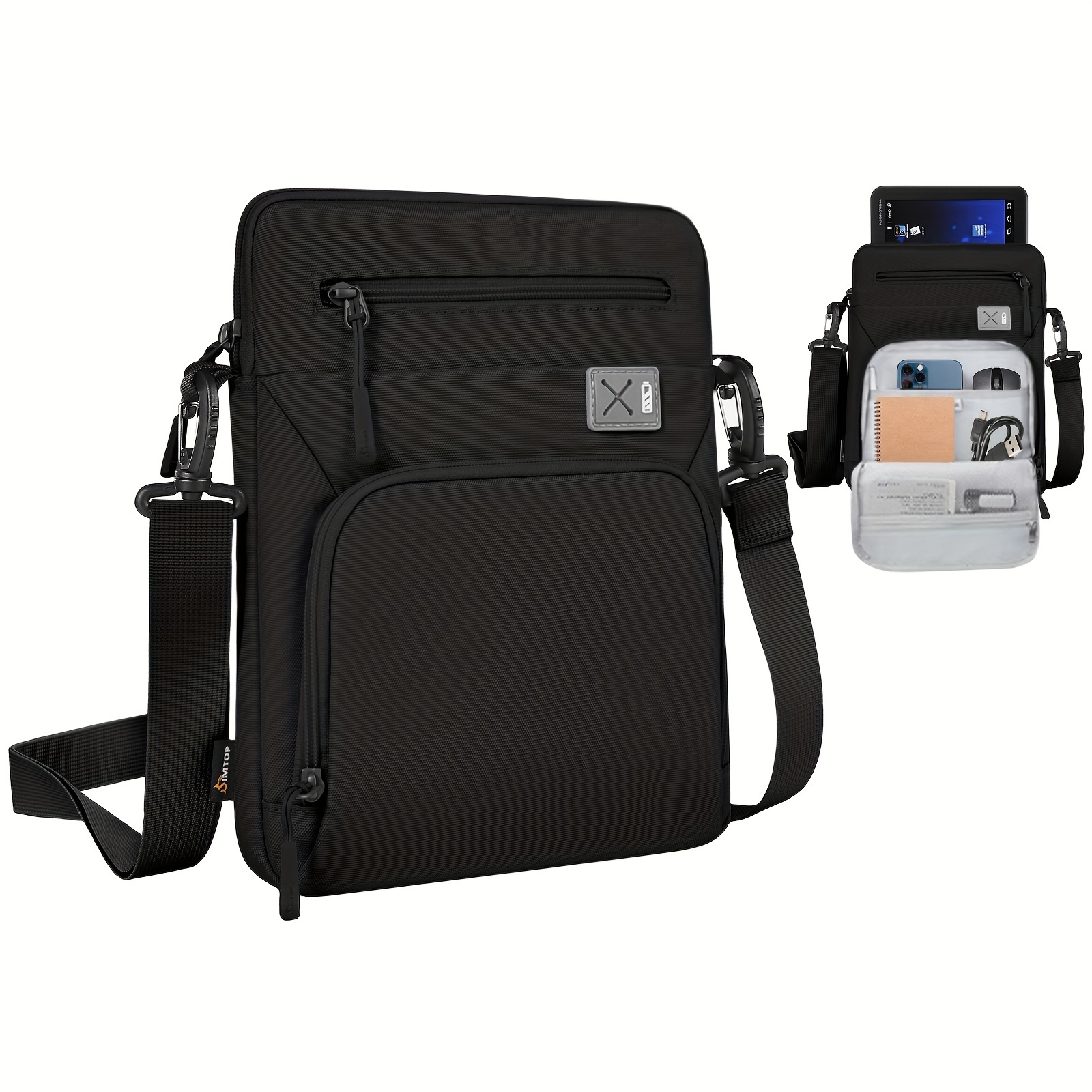 33.78-35.56 cm MacBook Air M3/M2 2024/2022, Pro 33.02cm M2, Air 34.54cm M3, Tab S8 Ultra 37.08cm, Lightweight Polyester Shoulder Bag with Strap, TSA-Compliant, Wipe Clean