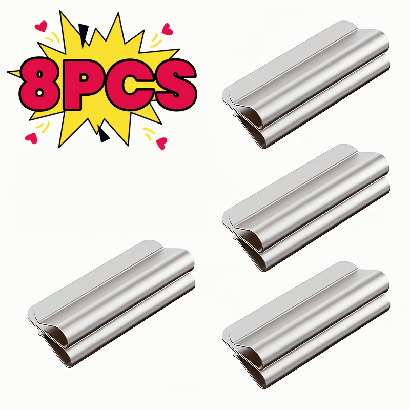 TEMU 8pcs Magnetic Curtain Clips, No Drill No Sew Curtain Magnets, Suction Closure, Anti-slip Curtain Holders For Blackout And Privacy Curtains,