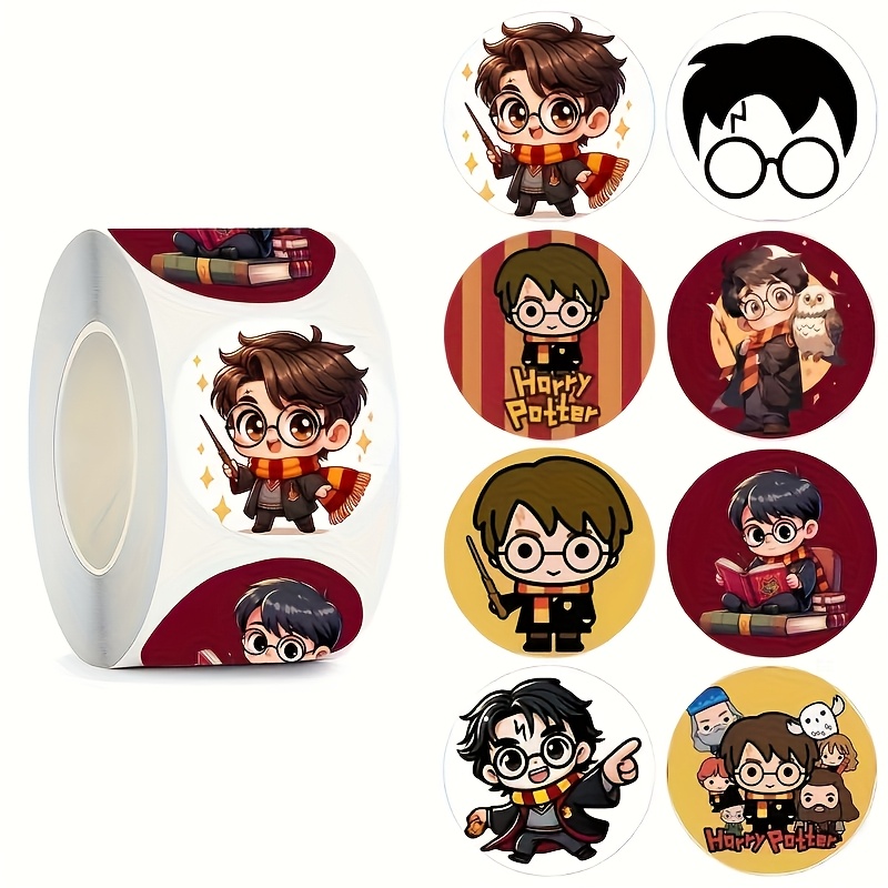 TEMU 500 Hojas/Rollo de y Stickers de Harry Potter, Se Pueden Pegar en Manuales, Tazas, Botellas de Agua, Cuadernos, Cajas de Papelería, Sobres, Etc.