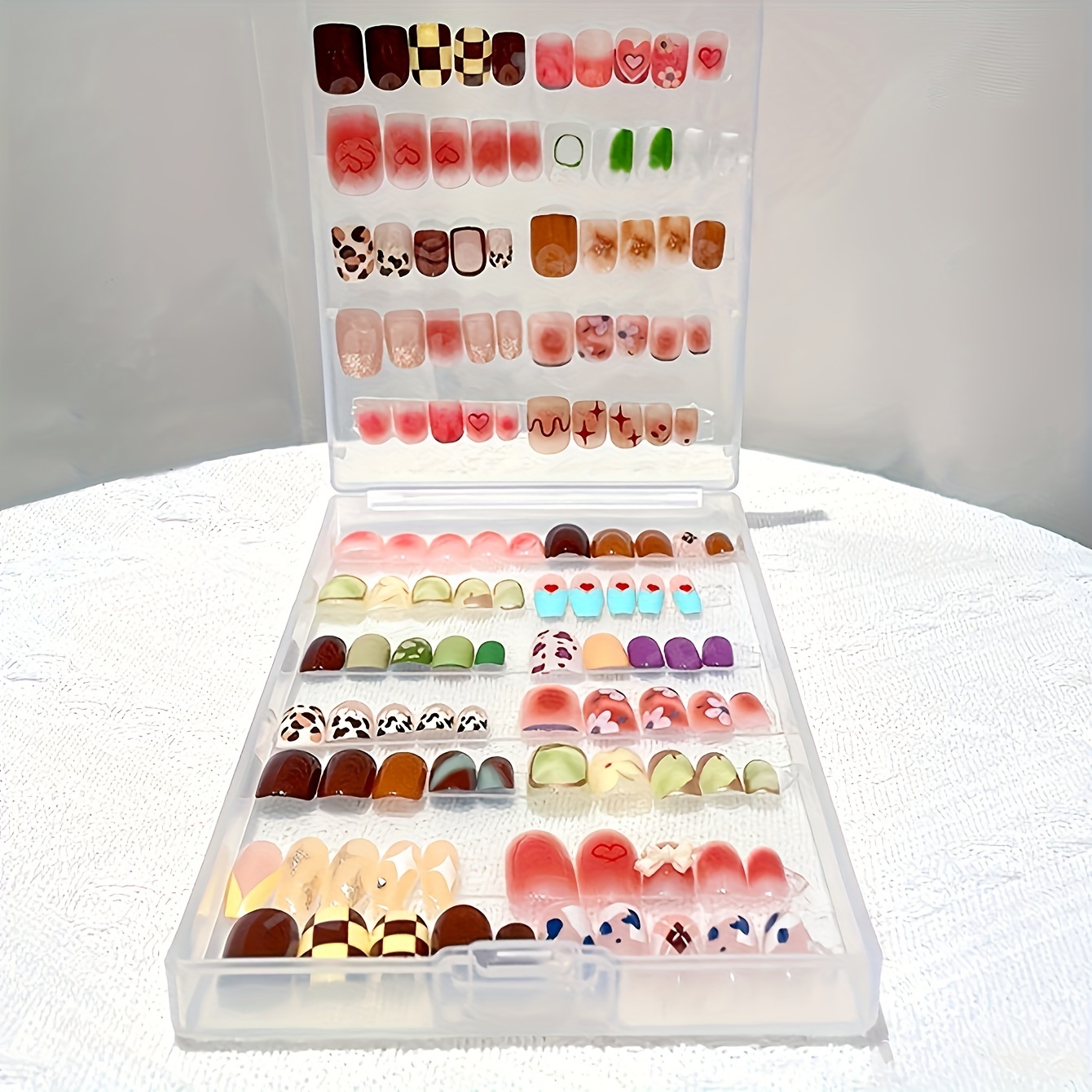 Simple Nail Sticker Storage Box Nail Art Display Case - Temu