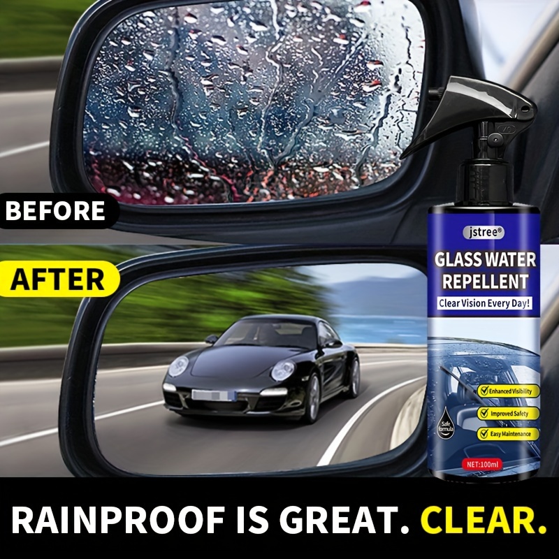 

Hydrophobic Rainproof Ceramic Coating For Car Windows - 100ml Quick Dry Glass Coating Spray Enhanced Visibility 3-in-1 For Car Paint, Tires & Wheels Care